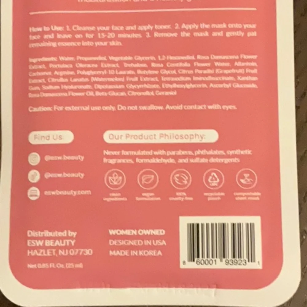 ESW Beauty The Pink Dream Moisturizing Mask